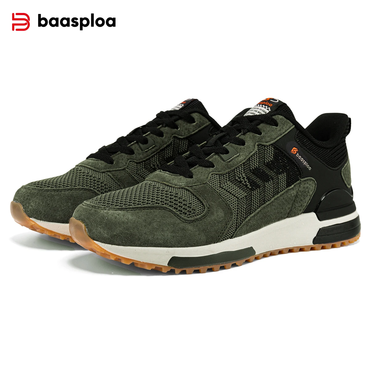 Baasploa Men Walking Sneakers New Mesh Breathable Casual Shoes for Men Comfort Sport Shoes Non-Slip Wear Resistant Free Shipping