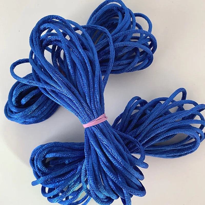 New 5yards/lot 2.0mm Chinese Knot Line Cord Silk Satin Cord Nylon DIY String Necklace Bracelets