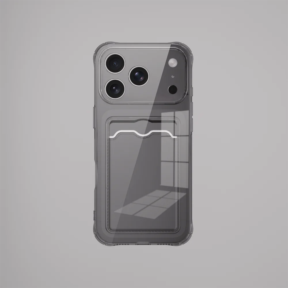 Transparent Card Holder TPU Phone Case with Enhanced Protection