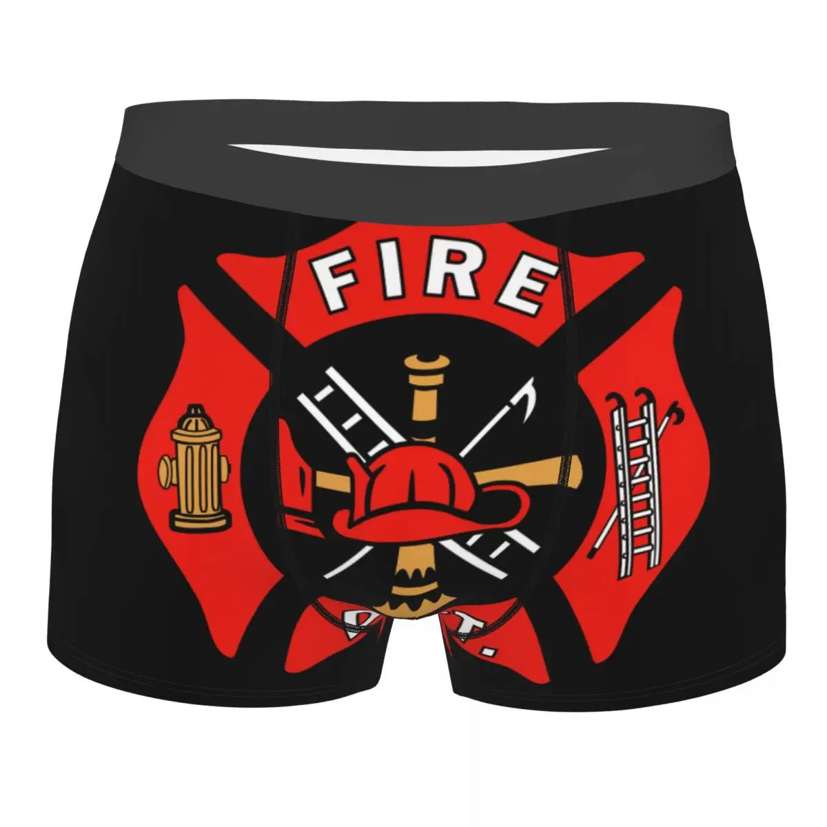 

Cool Firefighter Department Logo Boxers Shorts Panties Male Underpants Comfortable Fireman Fire Rescue Briefs Underwear