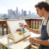 Desktop Easel Wooden Adjustable Angle Foldable Board Foldable Painting Easel Tabletop for Adults Beginners Teens Artists 3