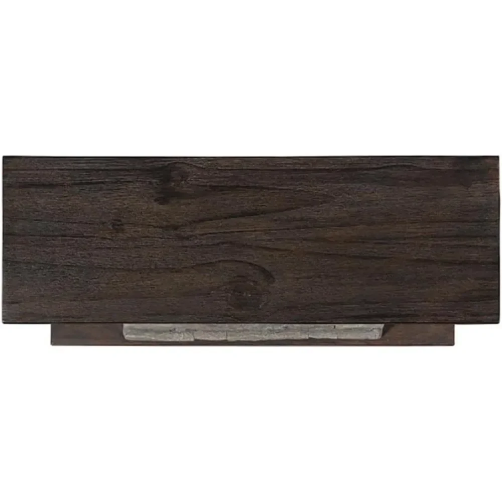 Wall Mantel Electric Fireplace with Remote Control, Smoky Gray Stone 6