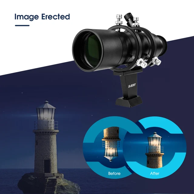 SVBONY SV208 8x50 Finderscope For Telescopes - Straight-Through Correct Image, Illuminated Reticle, Wide 7.3° View