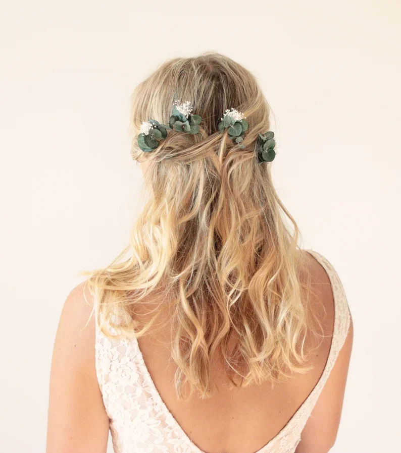 Fiori Avvolti In Seta Di Gelso Forcina Fiore Rosa Gioielli Per Capelli Fatti A Mano Regalo Per Lei 71 - Italia - Foto 9