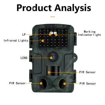 PR4000 WiFi Hunting Camera Bluetooth 1080P 32MP Infrared Night Vision IP66 Waterproof 2.0 inch LCD Wildlife Scouting Trail Photo 1