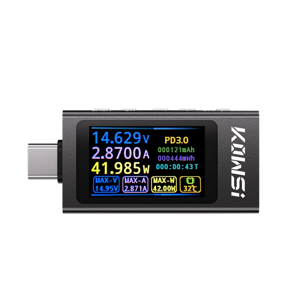Testeur Usb C Meter De Courant Et De Tension 4-30V 0-12A,Usb C Tester Testeur Usb C Meter De Courant Et De Tension 4-30V 0-12A,Usb C Tester