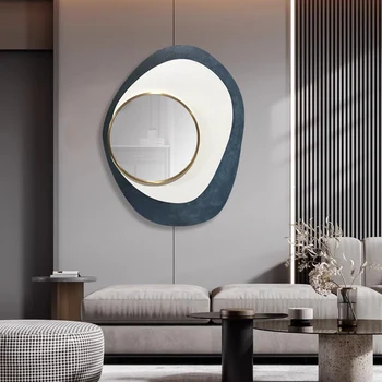 irregular luxury mirror gold funky bathroom nordic mirror modern asymmetrical garden hanging espelhos living room decorations