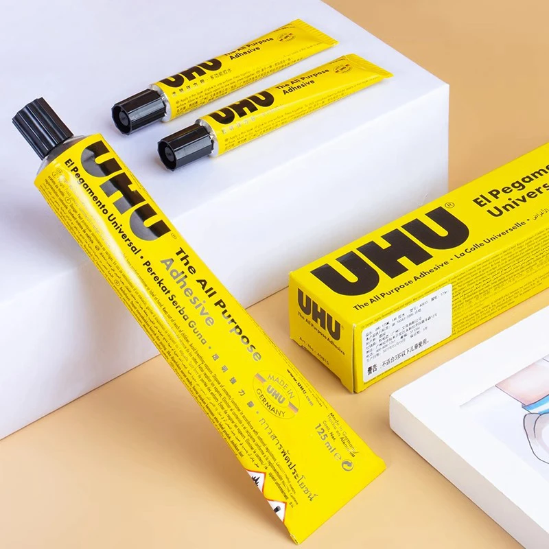 All Purpose Adhesive Glue UHU 35/60ML Transparent Clear Handmade Model Fabric Leather DIY