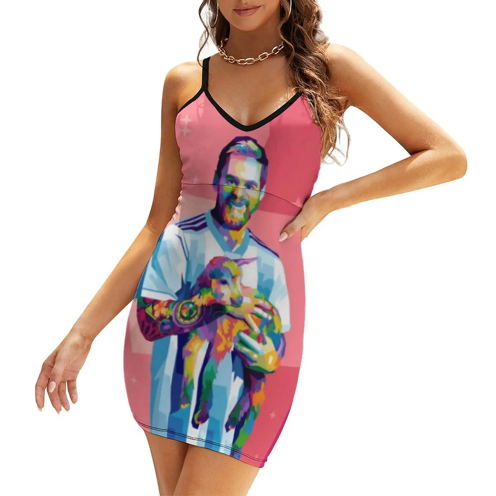 

Argentina Lioneler And Messi (5) Casual Graphic Sexy Woman's Dress Women's Sling Dress Funny Novelty Clubs The Dress
