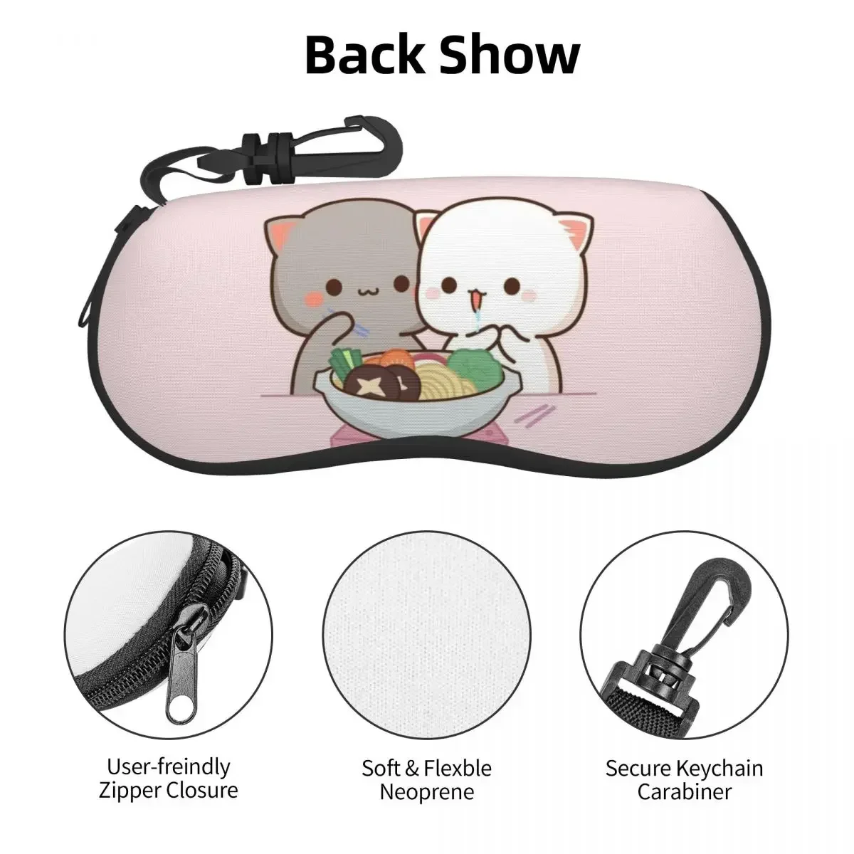 Peach And Goma Eating Salad Glasses Case Fashion Shell Eyeglasses Case Sunglasses Box