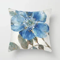 45x45cm Art Oil Painting Floral Pillow Cover Ginkgo Leaf Print Cushion  Sofa Office Seat   Home Decor 3