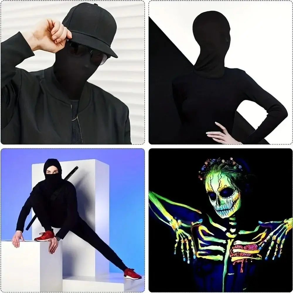 2 stücke Neue Cosplay Volle Maske Dünne Atmungsaktive Haube Cosplay Prop Geist Festival Zubehör Halloween Kostüme Cosplay Kopf Abdeckung – Detail 5