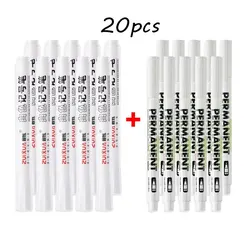 Waterproof Permanent White Paint Pens for Creative DIY Projects (20Pcs Mixed)