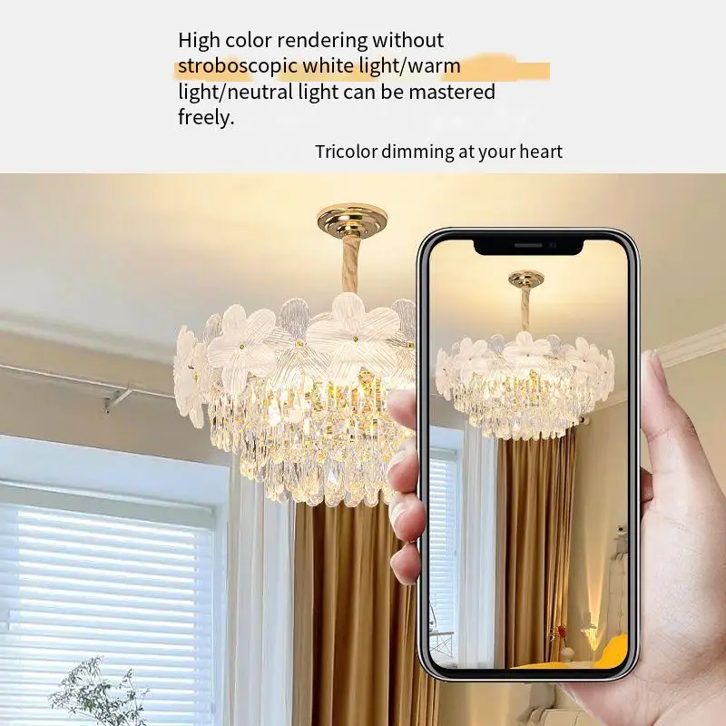 Small Flower Crystal Chandelier Ceiling Home Modernlight Fixture Suspension Bedroom Chandelier Led Light Hanging Lamps pendant lights pendant lamp chandelier lighting