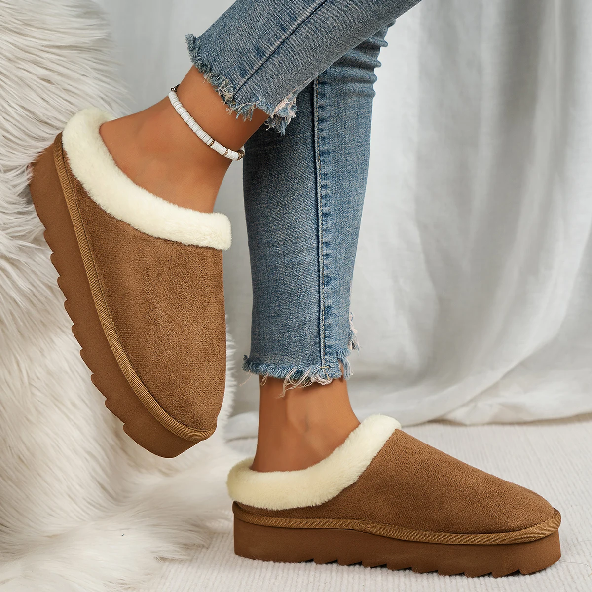 Women's Fluffy Slippers Canada | EvaCozy™ Warm Winter Shoes
