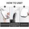 TAILI Shower Mirror Fogless for Shaving, Removable Fog Free Wall Hanging Mirror Portable Bathroom Mirror for Travel Camping 5