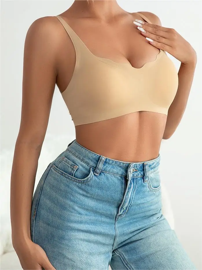 Seamless Push Up Wireless Bra Women Breathable Sexy Underwear Ladies Gathered Brassiere Soft Comfort Bralette Invisible Bralette