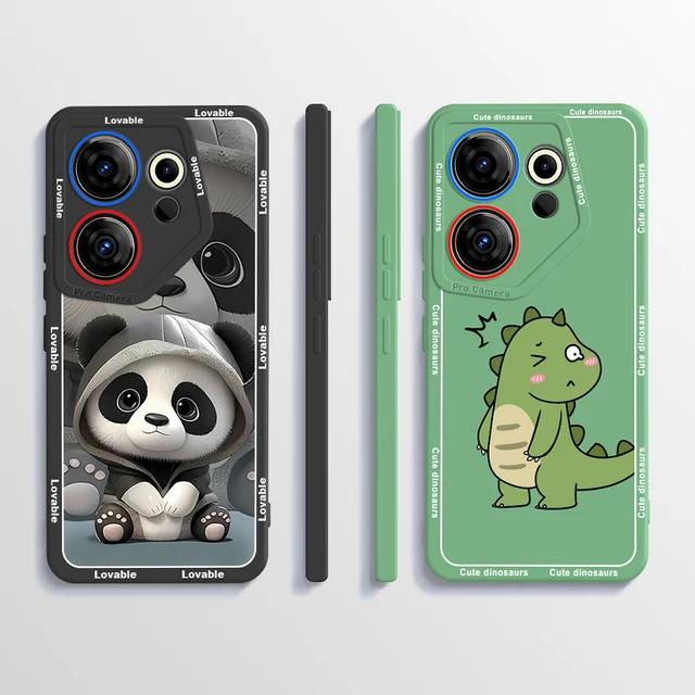For Tecno Camon 20 Premier 5g Phone Case Dinosaur Shockproof Soft Liquid Silicone Cover For Tecno.jpg