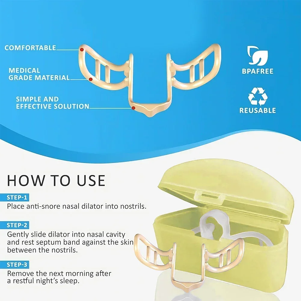 Nose Dilator Anti Snoring Nasal Silicone Clip