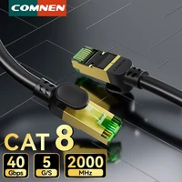 COMNEN Cat8 Ethernet Cable F/FTP 40Gbps 2000MHz Cat 8 RJ45 Network LAN Patch Cord for Router Modem Internet
