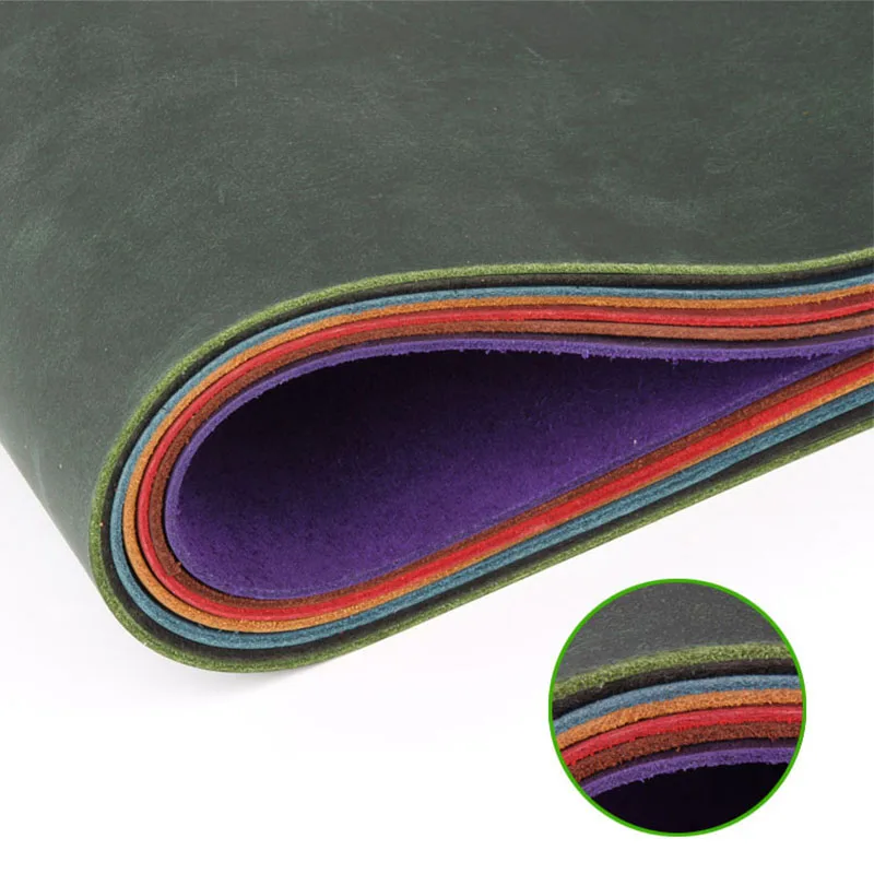 Crazy Horse Genuine Cowhide Leather – Top Layer DIY Fabric, Stiff Retro Color-Changing Leather 3