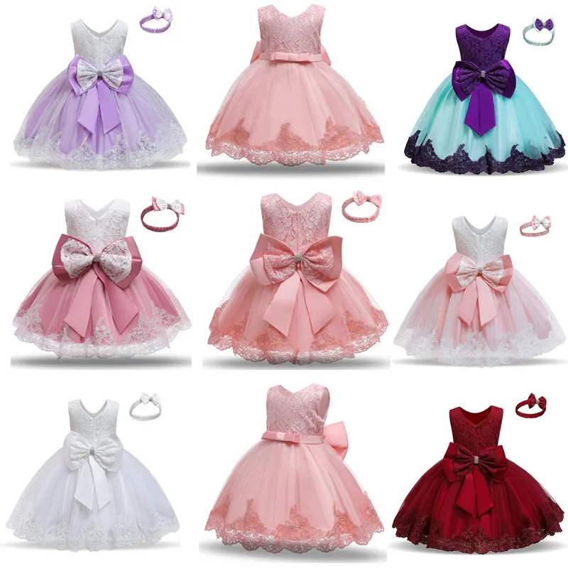 Baby Girl Dress, Princess Dress, Cute Bow, 3 6 9 12 18 24 Months Toddler Infant Party, 1st 1 2 Year Old Birthday, Lace Christening Gown, Girls Dress, Baby Girl Dress
