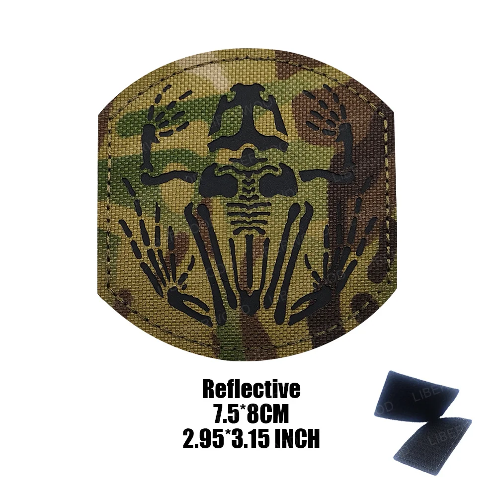 Frogman DEVGRU Seals Bone Skeleton Frog in USA Flag Rubber Patch - Ireland