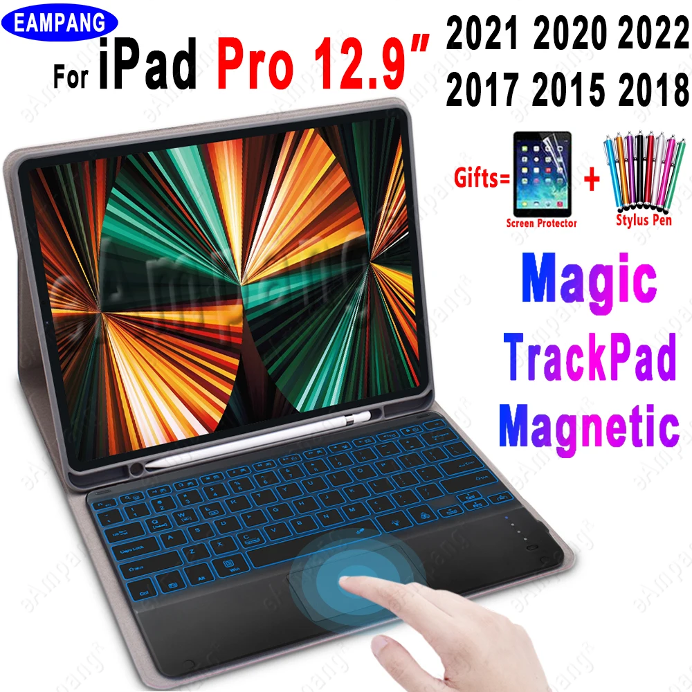 Magia Tastiera Per La Tastiera Del Ipad Pro 12.9 Cassa Della Tastiera Del Ipad Pro 12.9 2022 2021 2020 2018 2017 2015 1Rst 2Nd 3Rd 4Th 5Th 6Thgenerati
