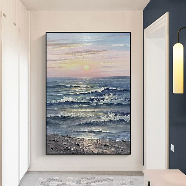 Impression sur Toile Murale Tableau Art Peinture- mer Vagues