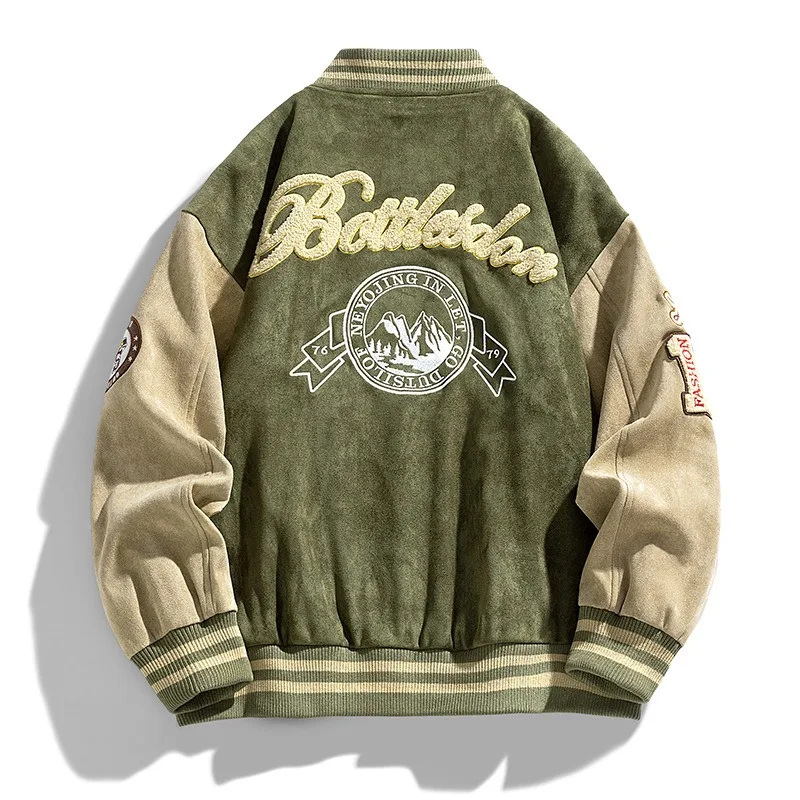 New Baseball Jacket Men Fashion Embroidered Jackets Coats High Street Outwear Man Bomber Jacket Hip Hop Clothing Top 3