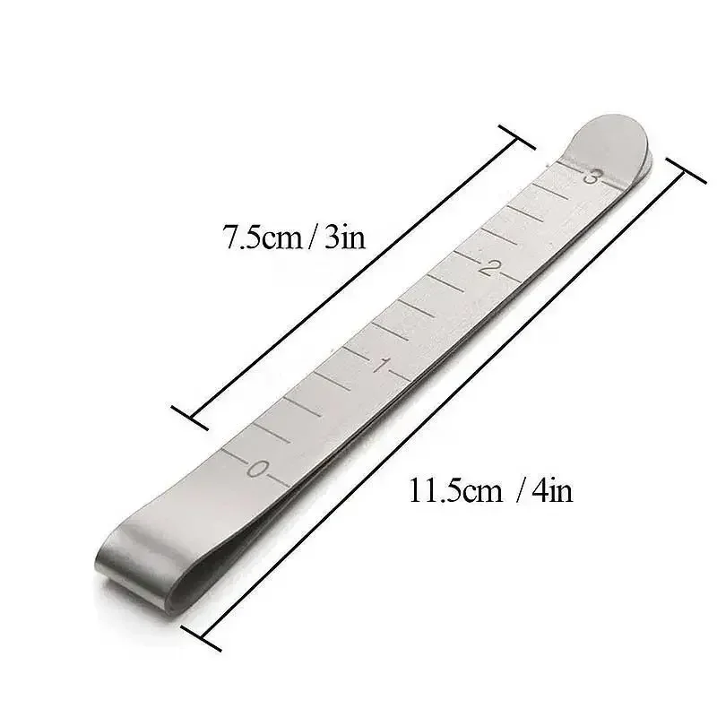 Sewing Hemming Clips Stainless Steel Hemming Clips Metal Crimping Clip Fabric Measuring Ruler DIY Sewing Clip Tools 1/3/5Pcs