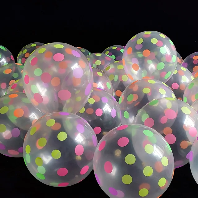 Ballon Fluorescent néon à lumière ultraviolette, 5/10/12 pouces