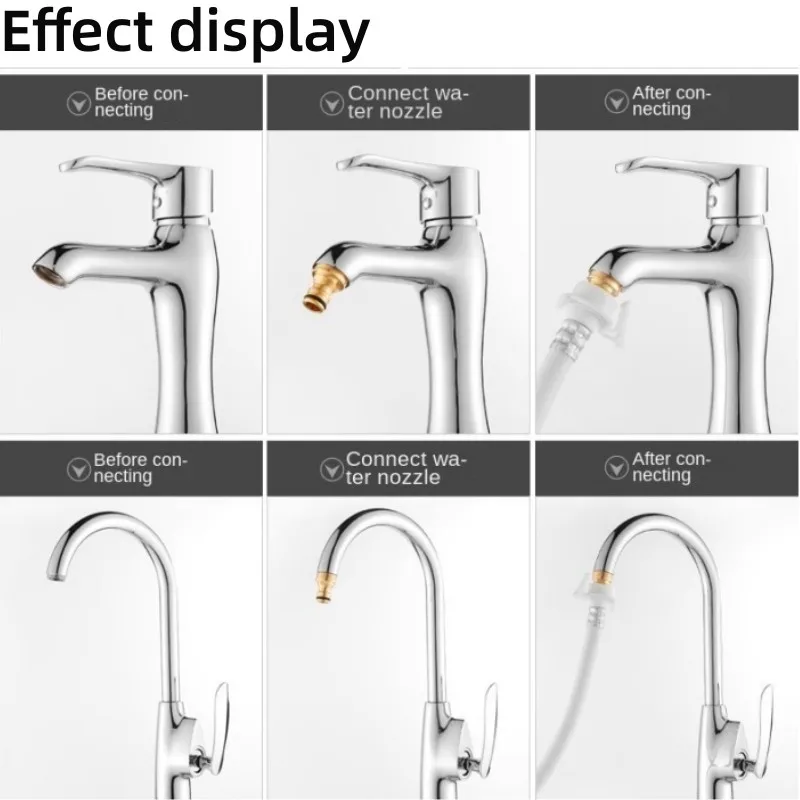 Kitchen Faucet Adapter for Tap Connector Mixer Hose Joiner Fitting and Pipe