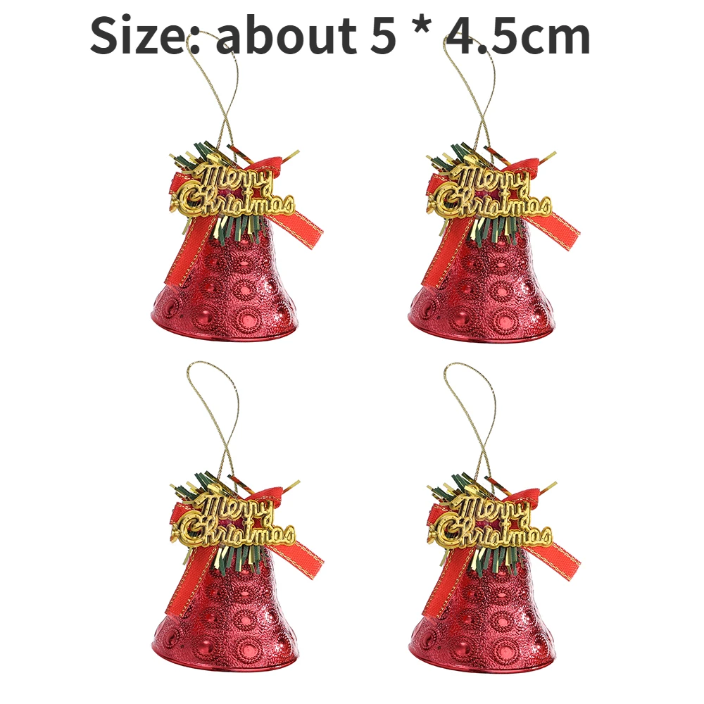 thumbnail image 1 of 4 campanas navideñas colgantes para árbol de Navidad, campanas doradas para decoración del hogar, adornos para fiestas de Navidad y Año Nuevo, 1 of 5