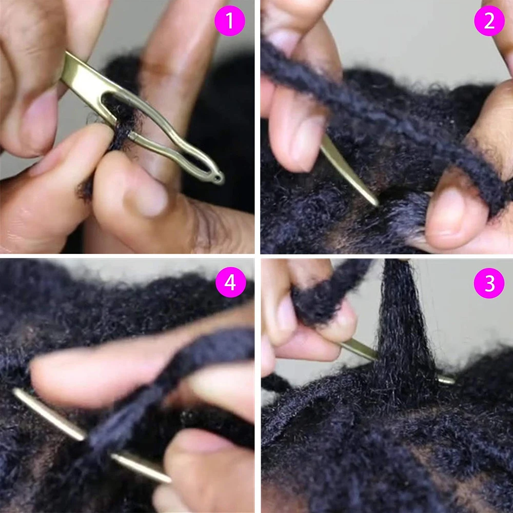 5/3PCS Dreadlock 크로 셰 뜨개질 후크 도구 키트 브레이드 헤어 Dreadlocks 바늘 직조 크로 셰 뜨개질 DIY 브레이드 헤어 직조 도구 브레이드 크래프트 니트