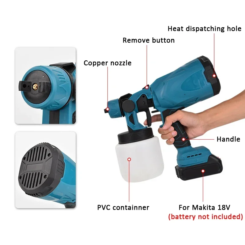 ŰŸ 18V ͸   ,  Ʈ й, ڵ  ƿ  귯,  Ʈ й, 1000ml
