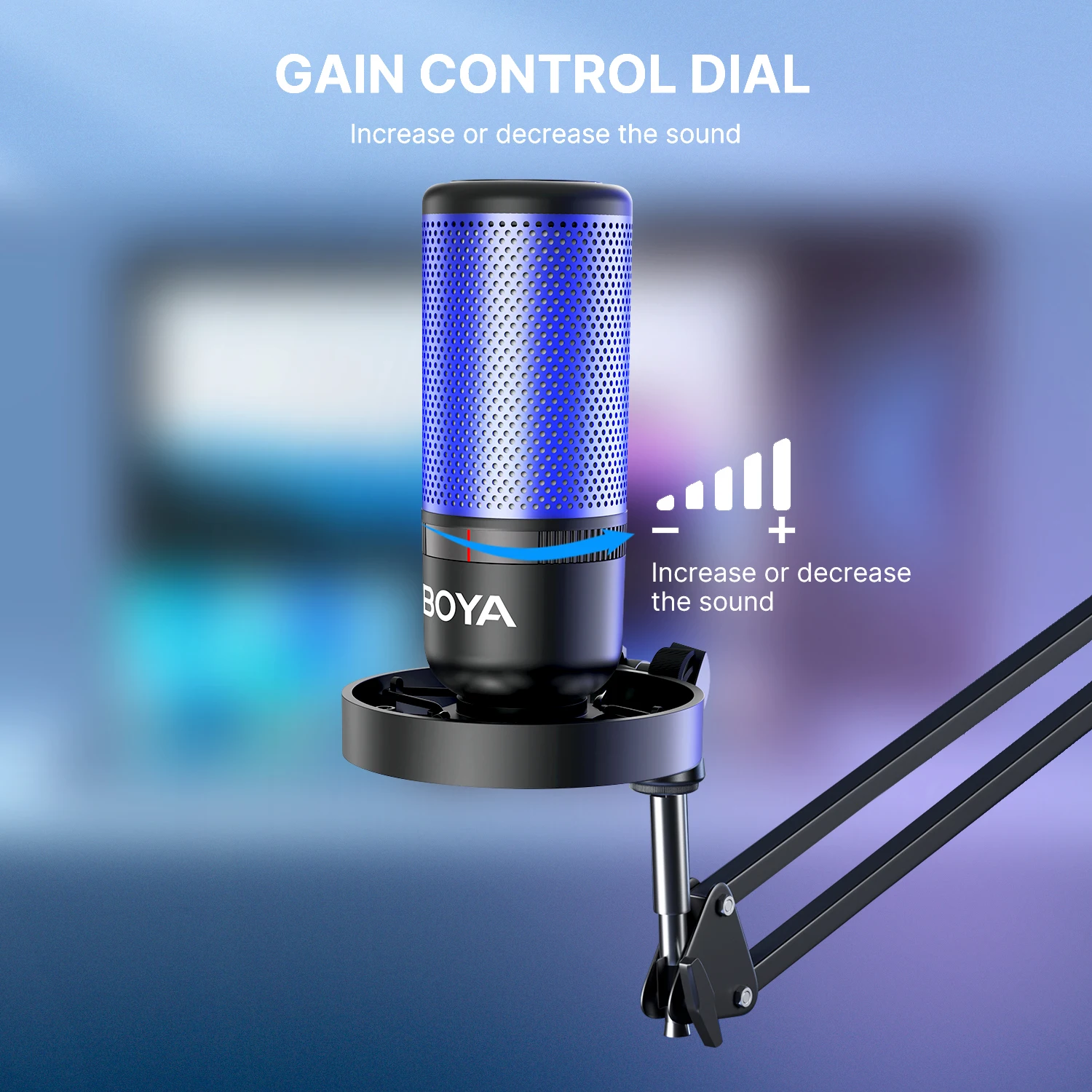 ميكروفون ألعاب BOYA K3 USB مع خاصية إلغاء الضوضاء/...