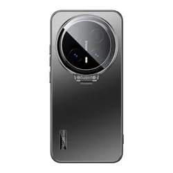 Business Lens Bracket Integrated Frosted Acrylic Shockproof Case - Honor Magic8 Pro (Black)