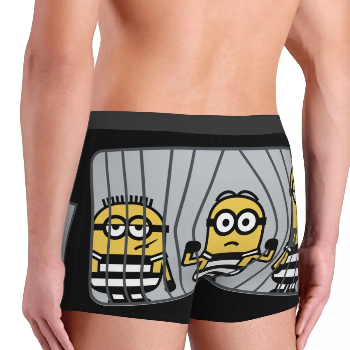 Custom M-Minions Cartoon Battery Boxer Shorts For Men 3D Printed