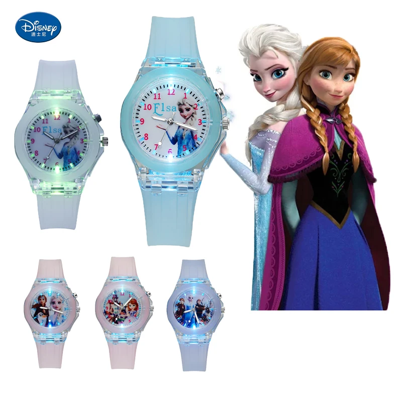 Disney Frozen Kinder Horloge Anime Speelgoed Siliconen Horloge