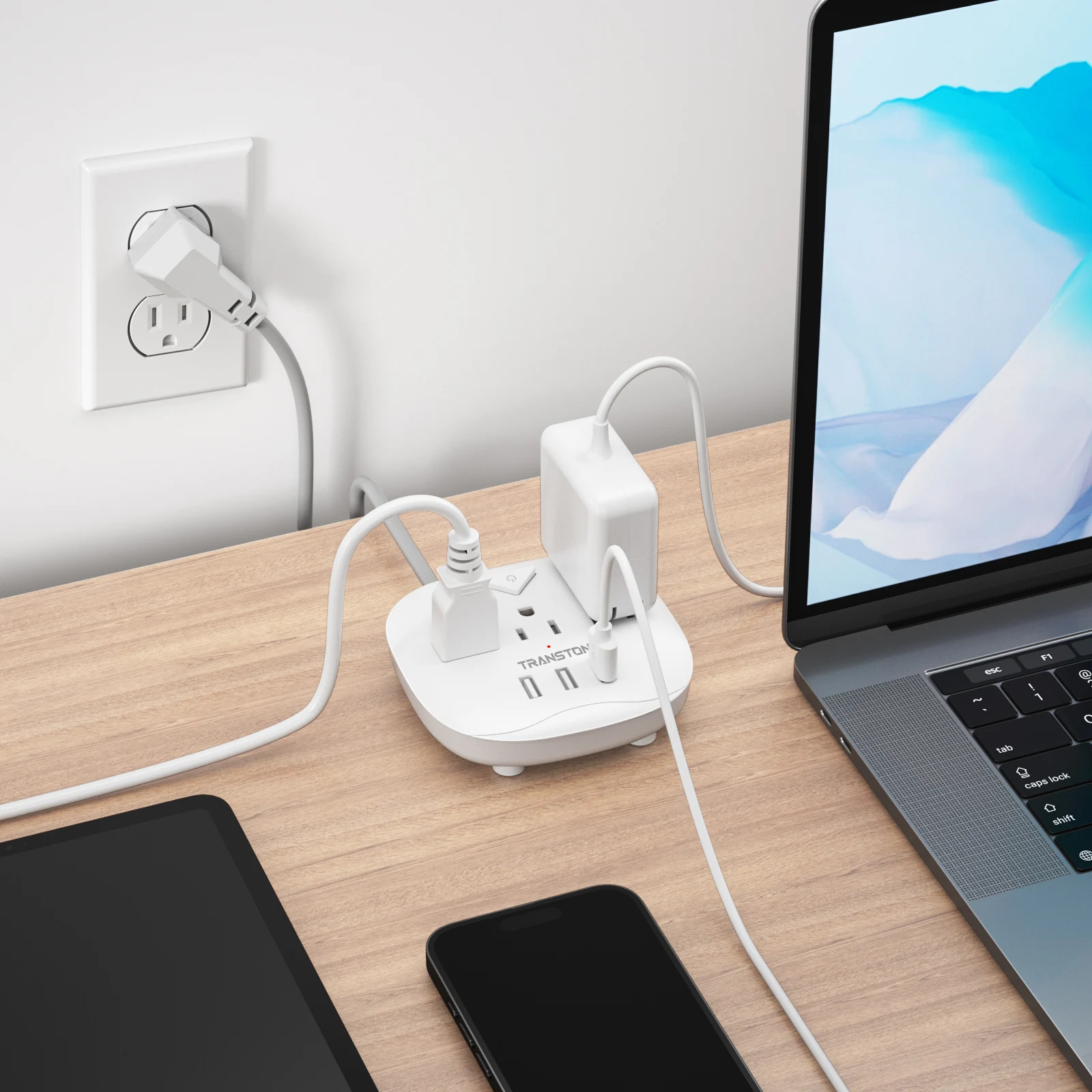 Power Strip with Switch – 3 Outlets, 3 USB Ports, 3.3ft Extension Cord, Quick Charge, Fire-Resistant Design 4