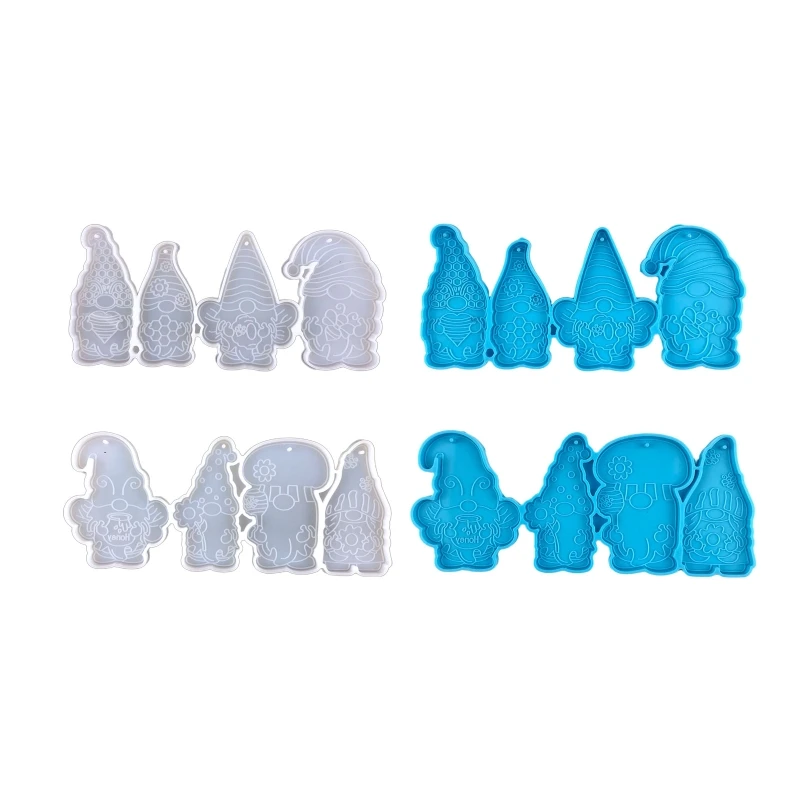 

DIY Santa Little Gnome Silicone Epoxy Mold DIY Keychain Pendant Jewelry Crafting Mould for Christmas Love Gift