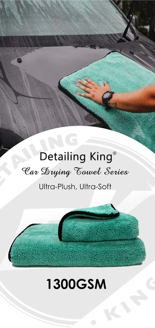 Captain's Car Care The Kraken Drying Towel - 30"x40" 1300 GSM, Streak-Free For Trucks & SUVs, Ceramic Coating Safe
