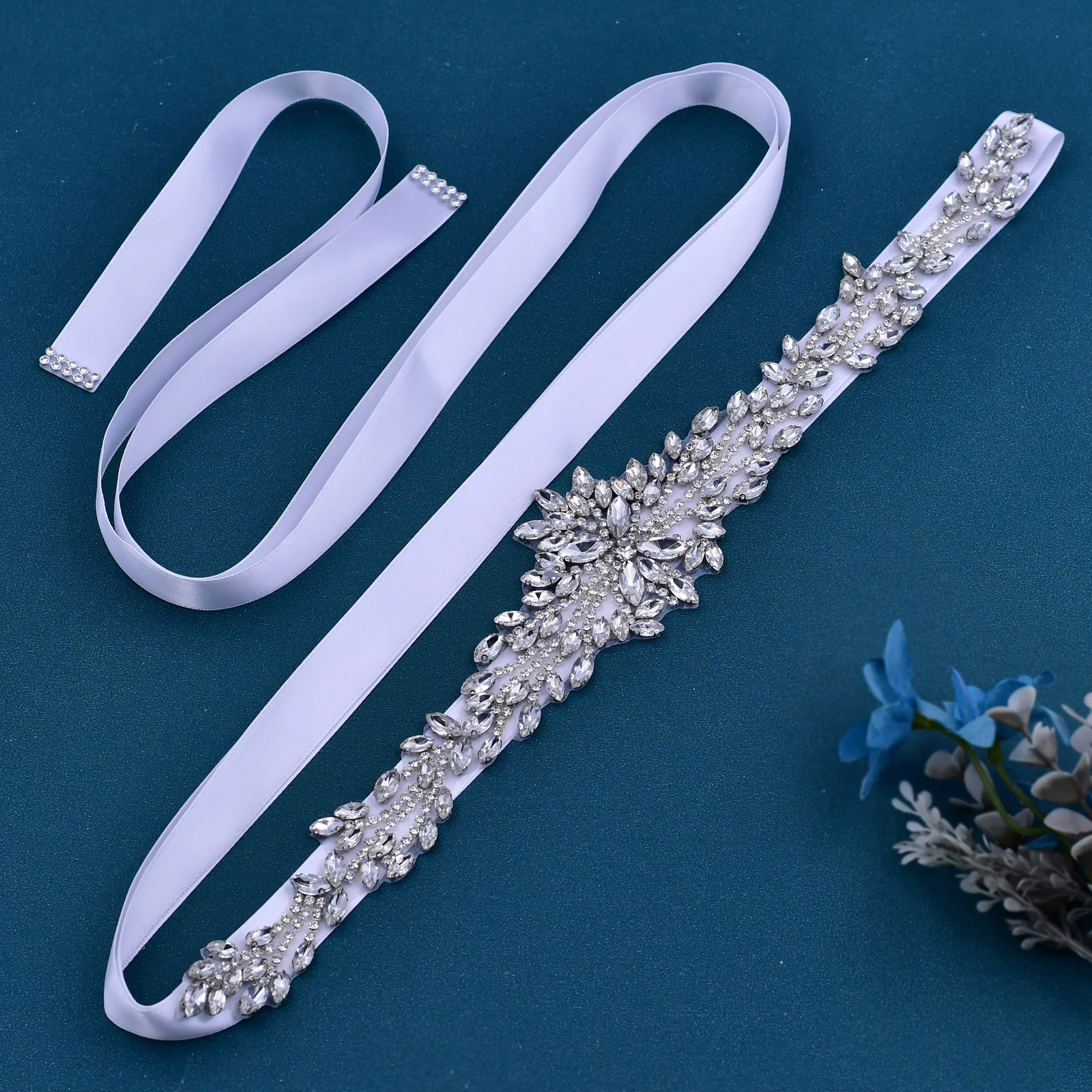 

S11 Bridal Sash Women's Wedding Accessories Detachable Luxury Rhinestone Jewely Wedding Belts with Bridal Dress Sash Decoration