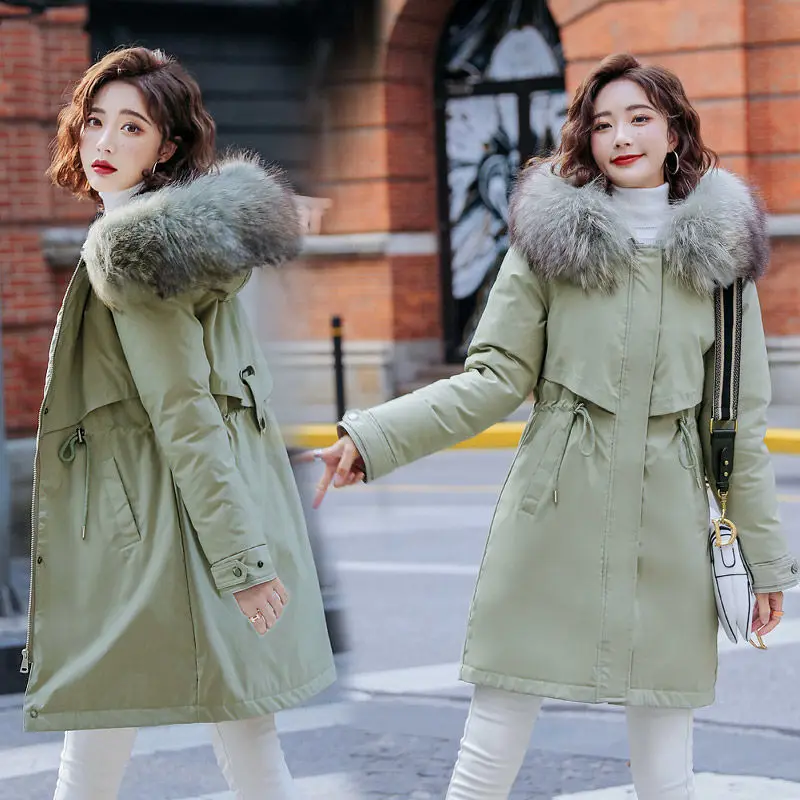 

New 2023 Winter Jacket Parkas Warm Fur Women Down Jacket Women Thick Snow Wear Winter Coat Lady Clothing Female Jackets Parka