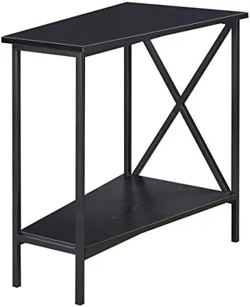 

Wedge End Table, Weathered Gray / Black Console Consolas