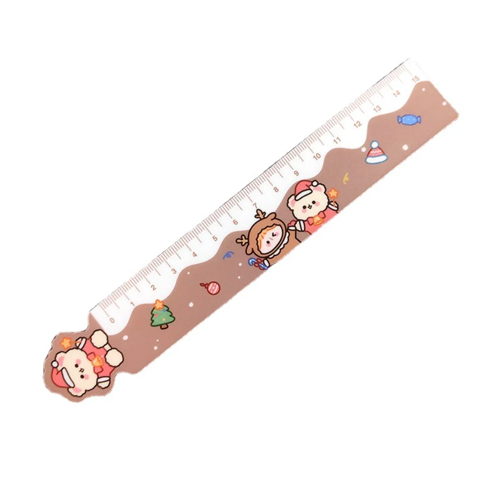 Mini Ruler Christmas Cartoon Christmas Magnetic Ruler Cute Christmas Elk Soft Ruler ...