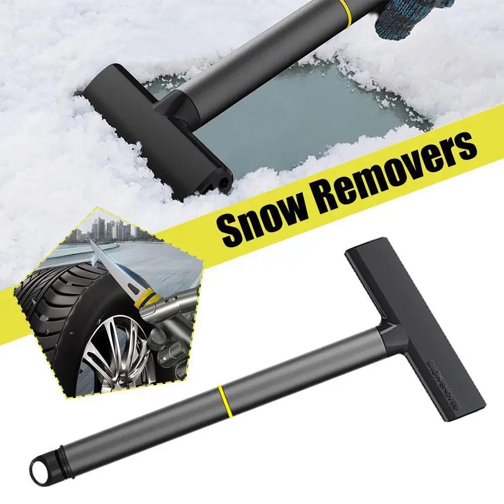 

2 in 1 Car Windshield Ice Scraper Tire Stone Cleaner Detachable T-Shaped Handle Winter Ice Breaker Brush Shovel Tools