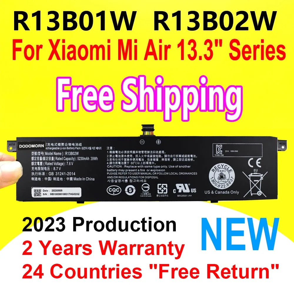 5230mAh, R13B01W, R13B02W, 13.3 