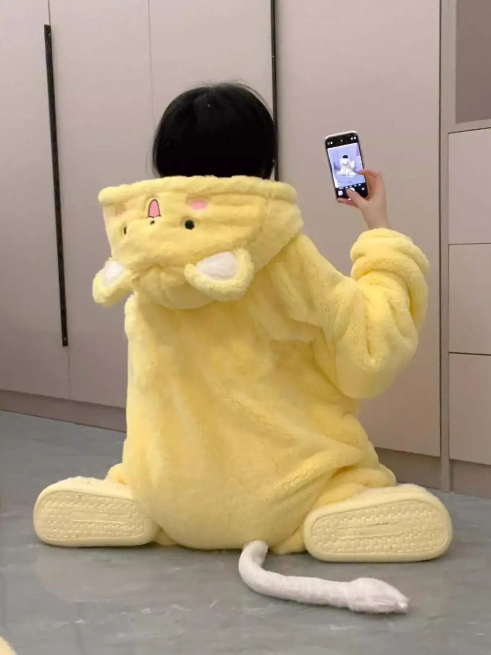 Cute Cardcaptor Sakura Kero Cosplay Costumes Hoodie Plush Pajamas Anime Halloween Kigurumi Jumpsuit Sleepwear Onesies